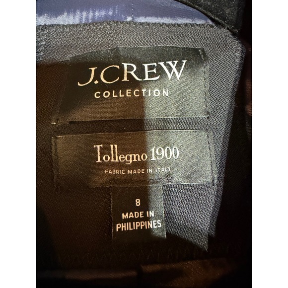 J.Crew Collection Tuxedo Blazer Black Wool Tollegno Womens 8 Career BM564 - Picture 3 of 9